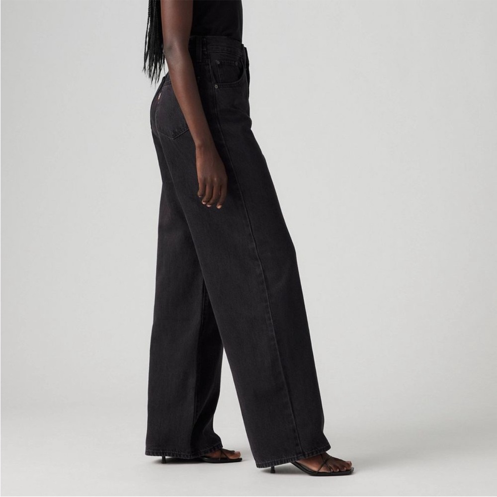 Levi’s Women’s High Rise Cinch Baggy Jeans - Black Wash Size 28 X 31 NWT - Picture 3 of 16